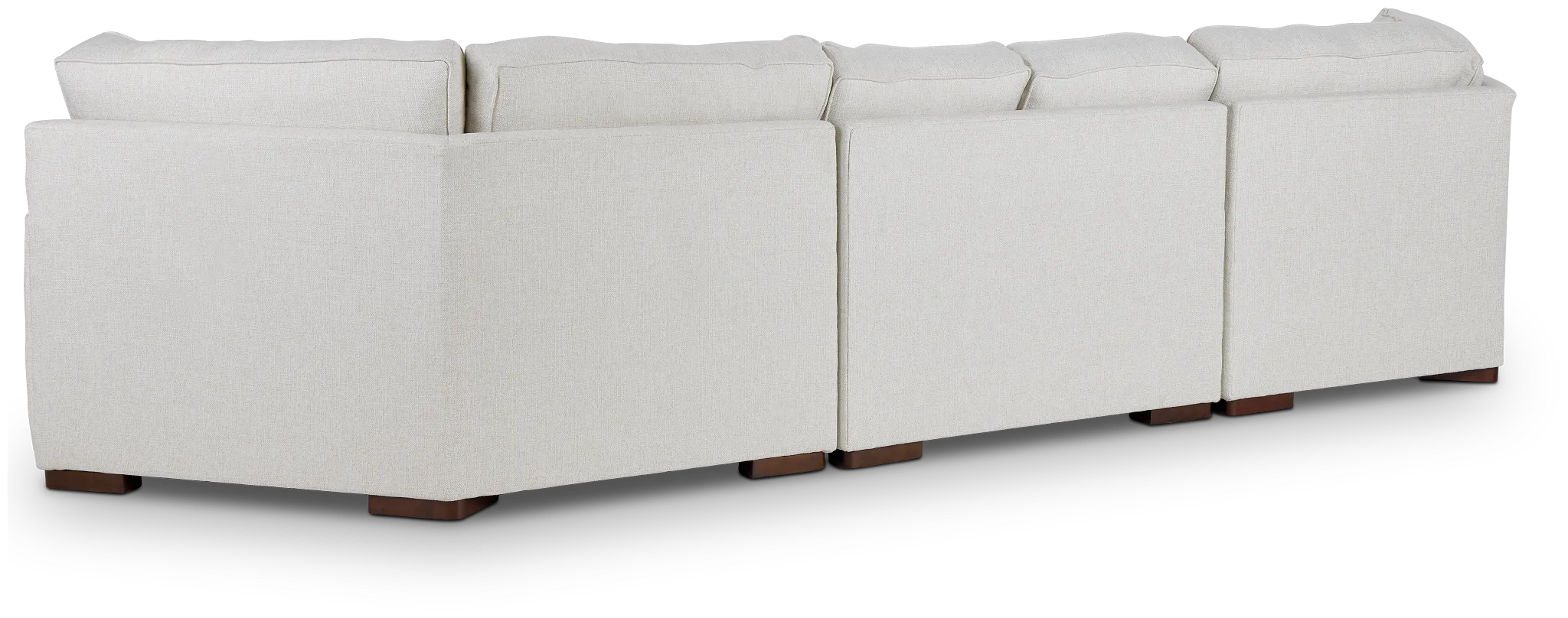 Austin White Fabric Dual Cuddler Sectional