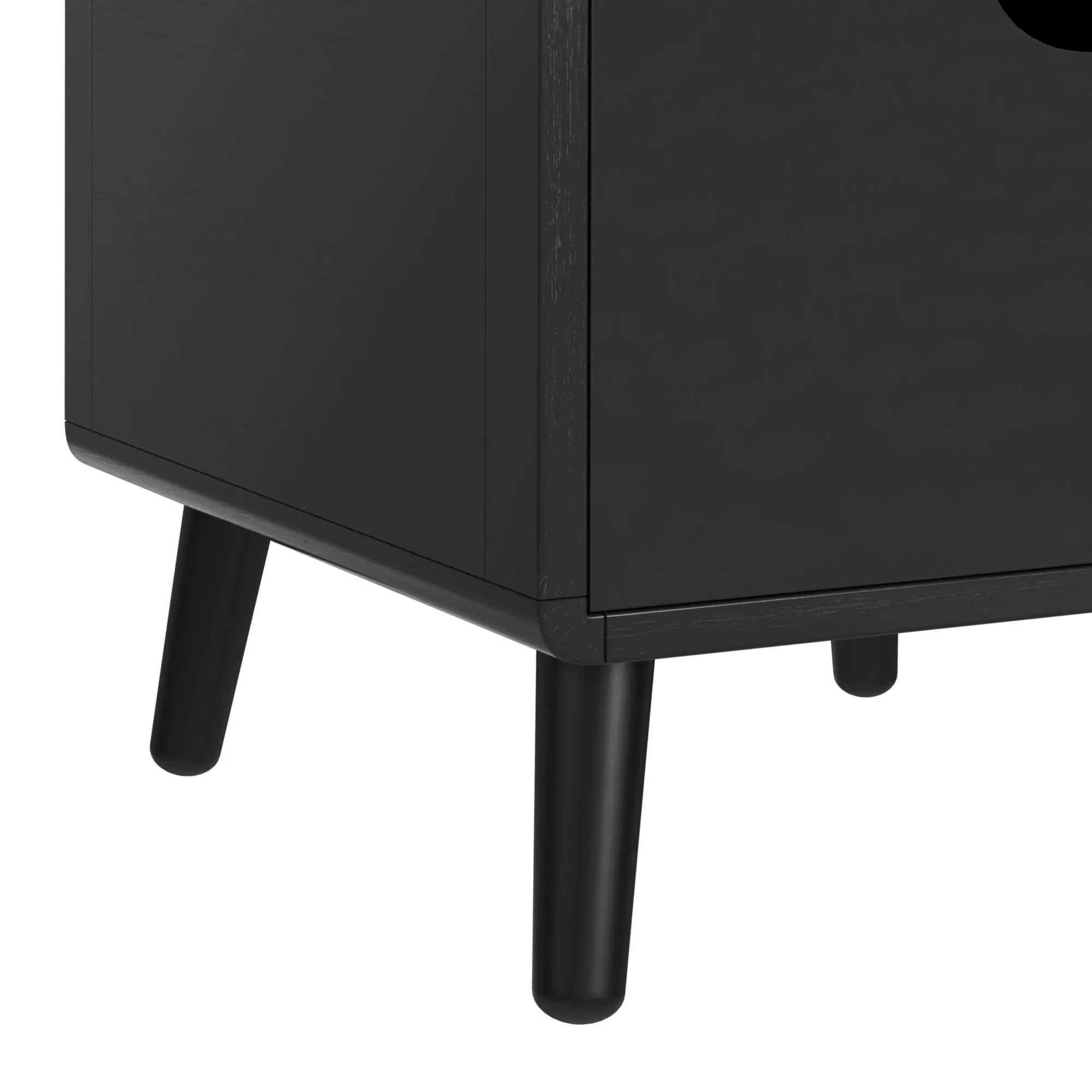 Rupin Black Square End Table