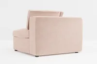 Destin Joya Light Pink Velvet Corner Chair