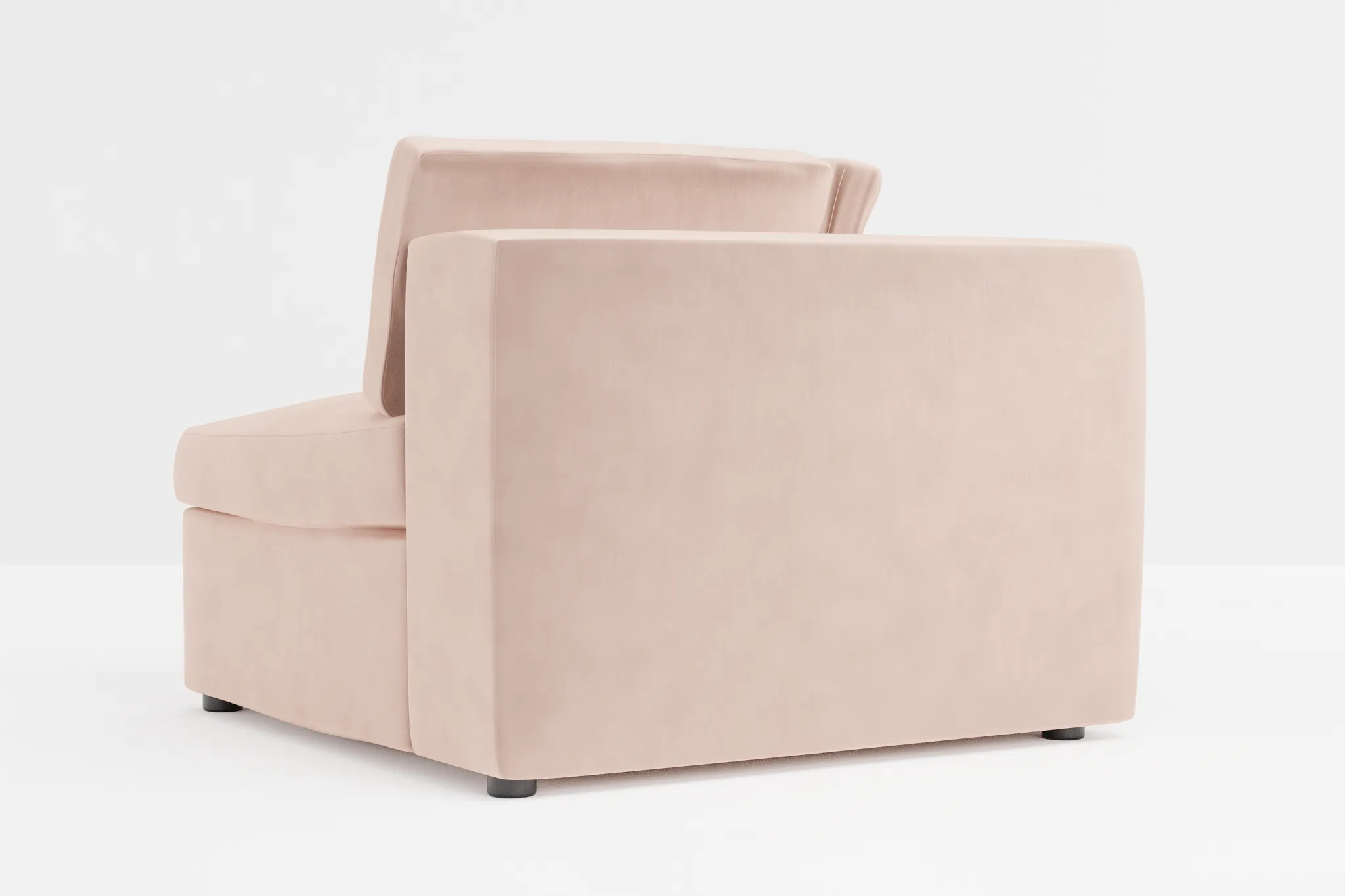 Destin Joya Light Pink Velvet Corner Chair