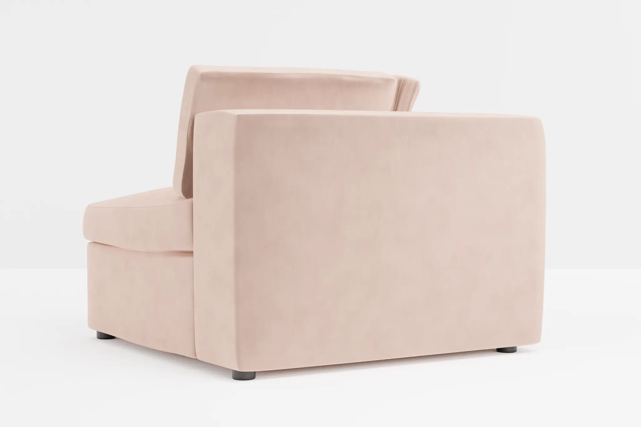 Destin Joya Light Pink Velvet Corner Chair Destin Joya Light Pink Velvet Corner Chair