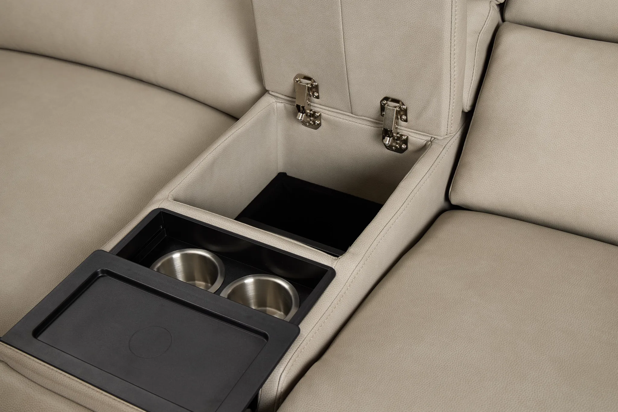 Melody Light Gray Storage Medium Left Power Reclining Chaise Sleeper Sect