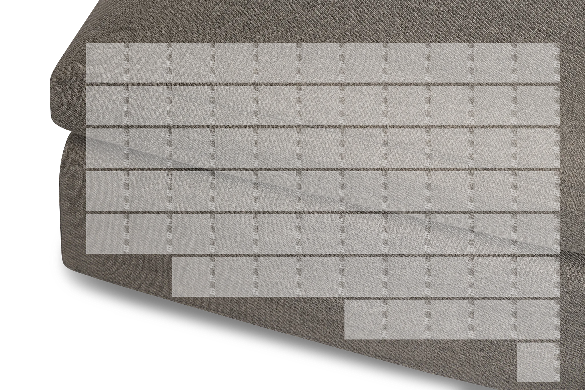 Willow Gray Fabric Ottoman