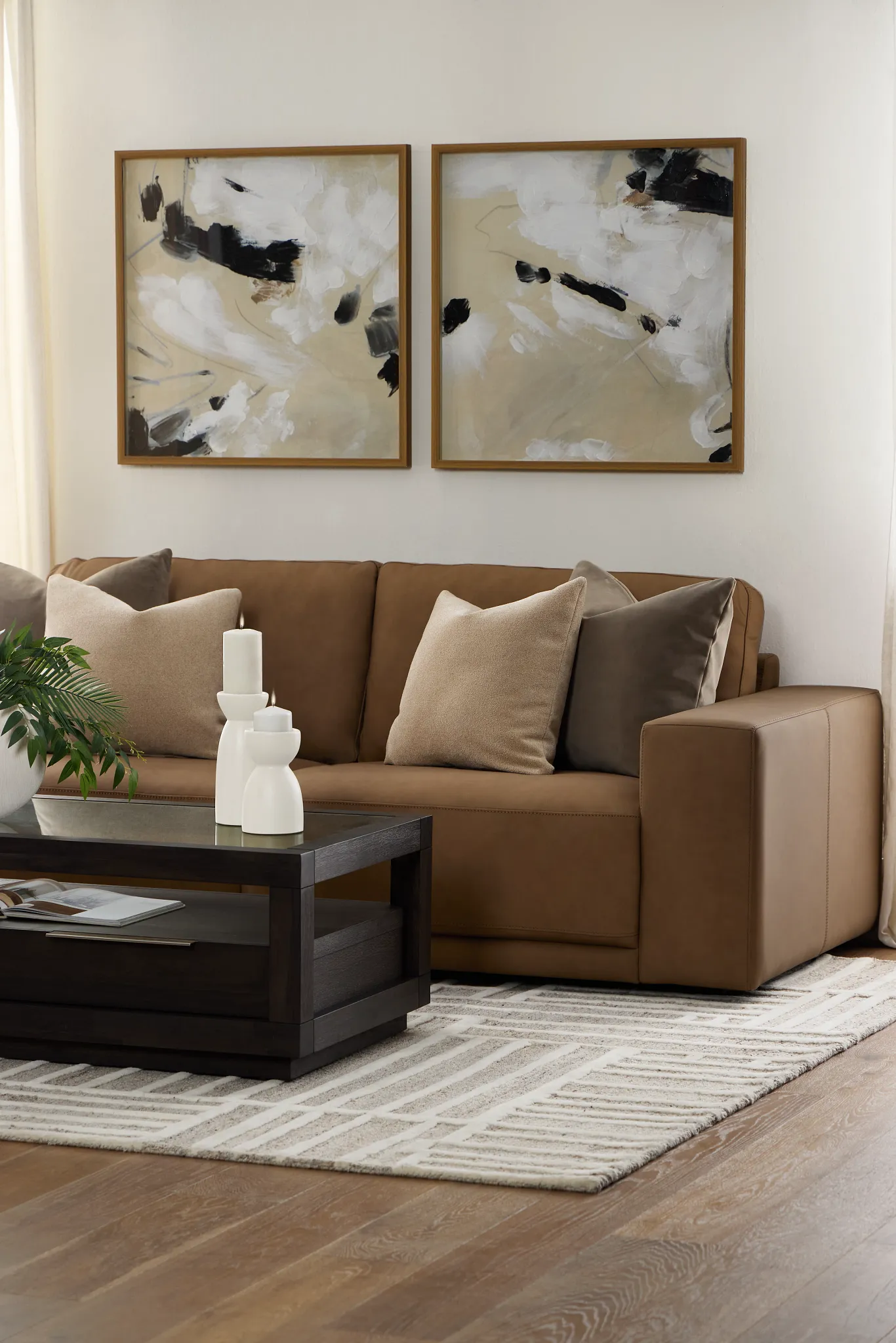 Kellan Light Brown 92" Sofa