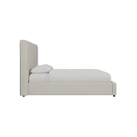 Grayton Revenue Beige 54" Upholstered Platform Bed