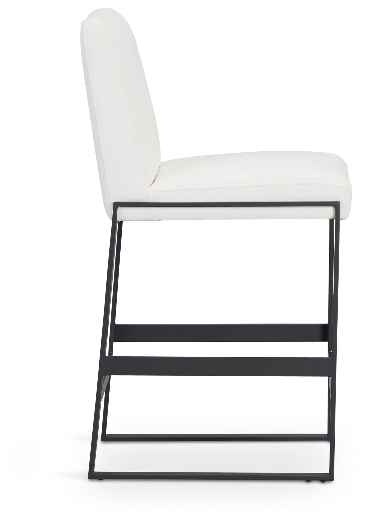 Harlem White 24" Upholstered Barstool