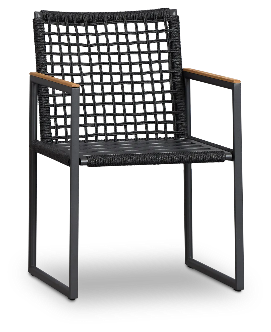 Sunrise Dark Gray Teak Arm Chair Frame