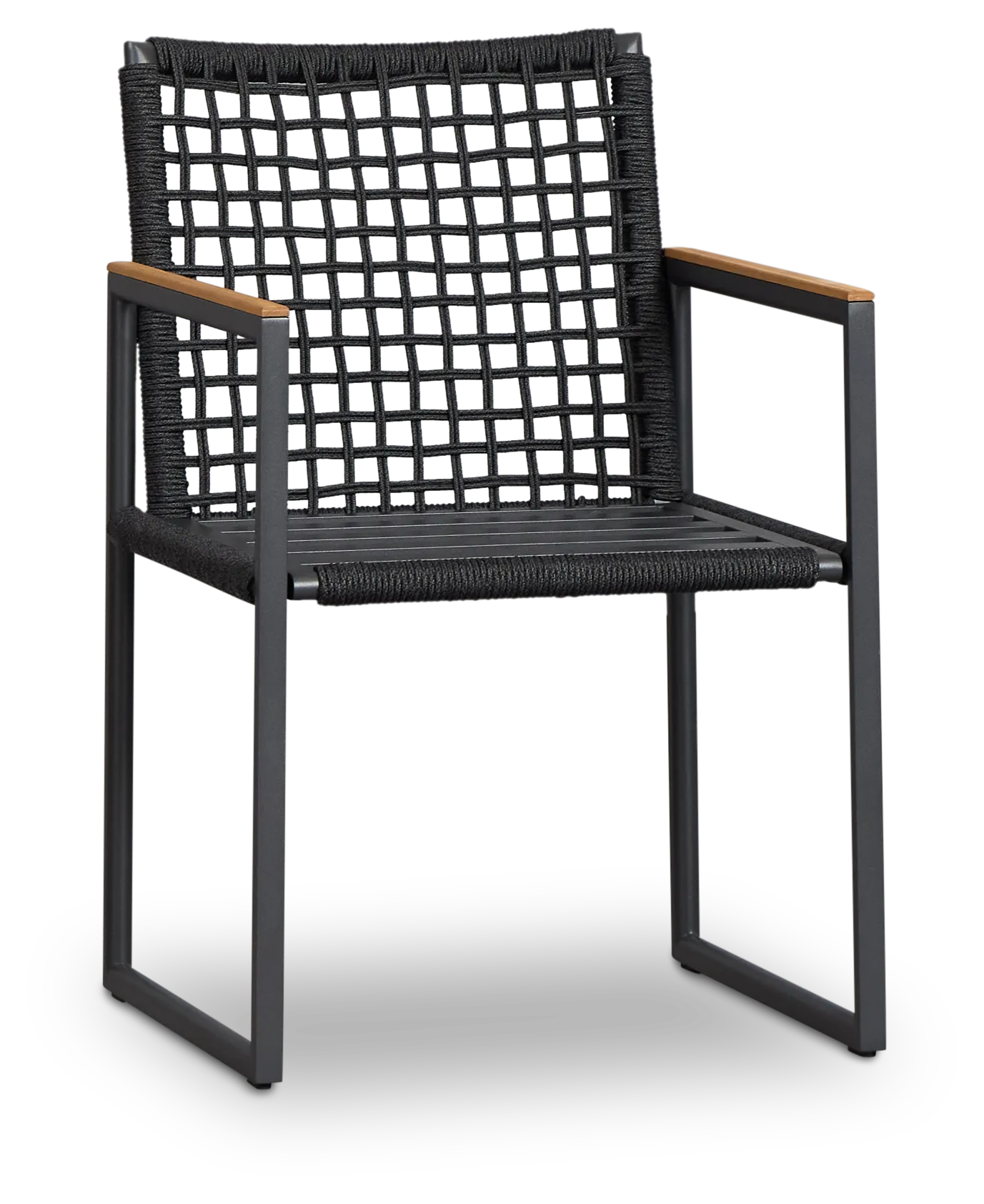 Sunrise Dark Gray Teak Arm Chair Frame