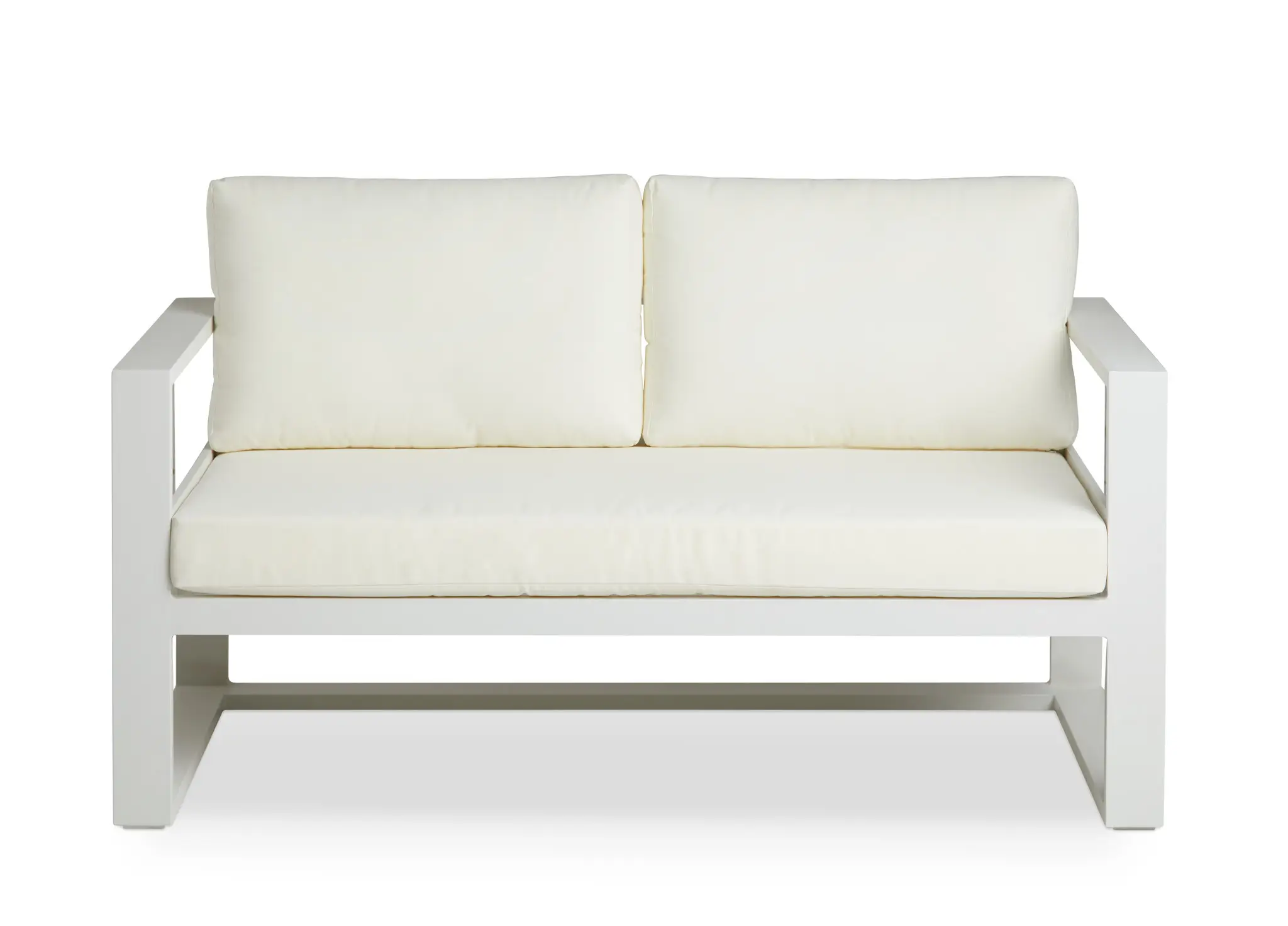 Lisbon White Aluminum Loveseat Lisbon White Aluminum Loveseat