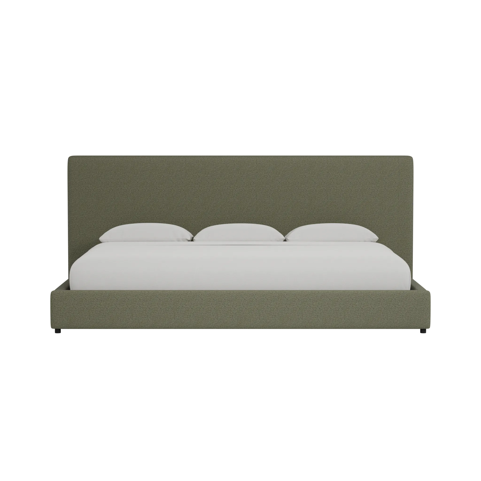 Grayton Sutton Green 54" Upholstered Platform Bed
