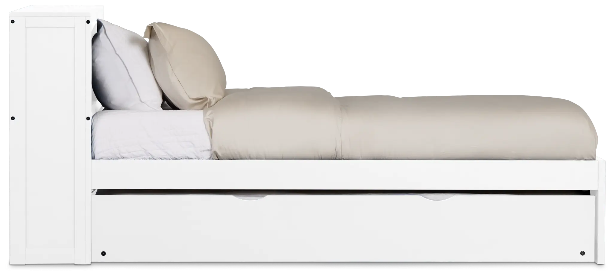 Charleston White Bookcase Trundle Bed Charleston White Bookcase Trundle Bed