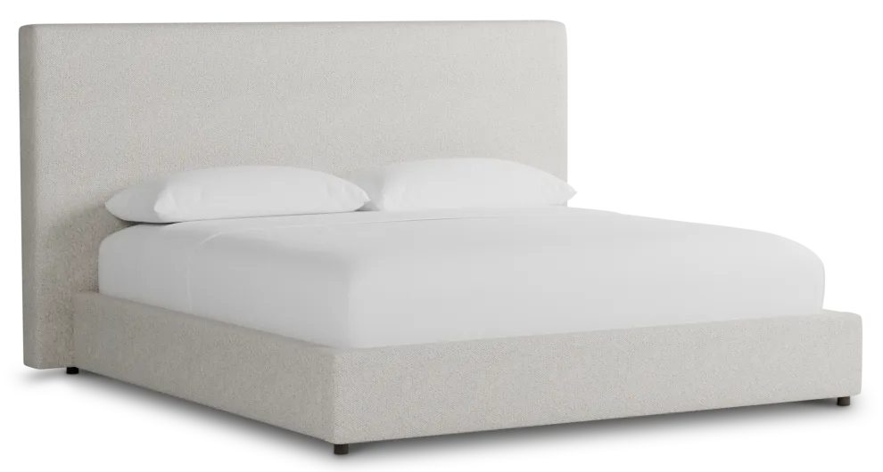 Grayton Gellar Beige 54" Upholstered Platform Bed