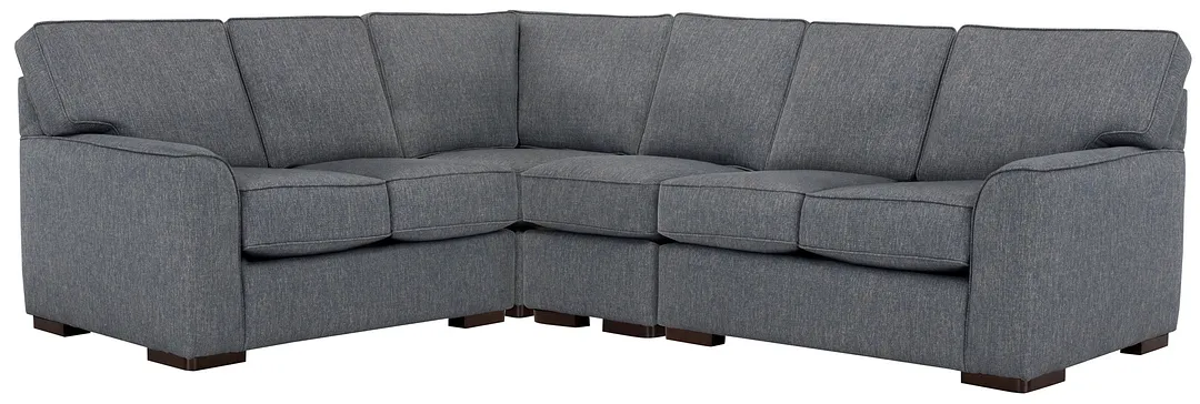 Austin Blue Fabric Medium Two-arm Sectional