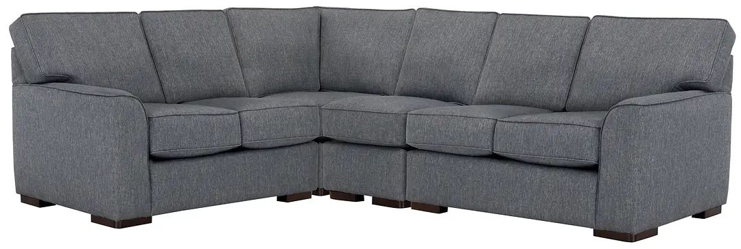 Austin Blue Fabric Medium Two-arm Sectional Austin Blue Fabric Medium Two-arm Sectional