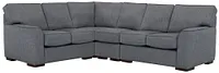 Austin Blue Fabric Medium Two-arm Sectional
