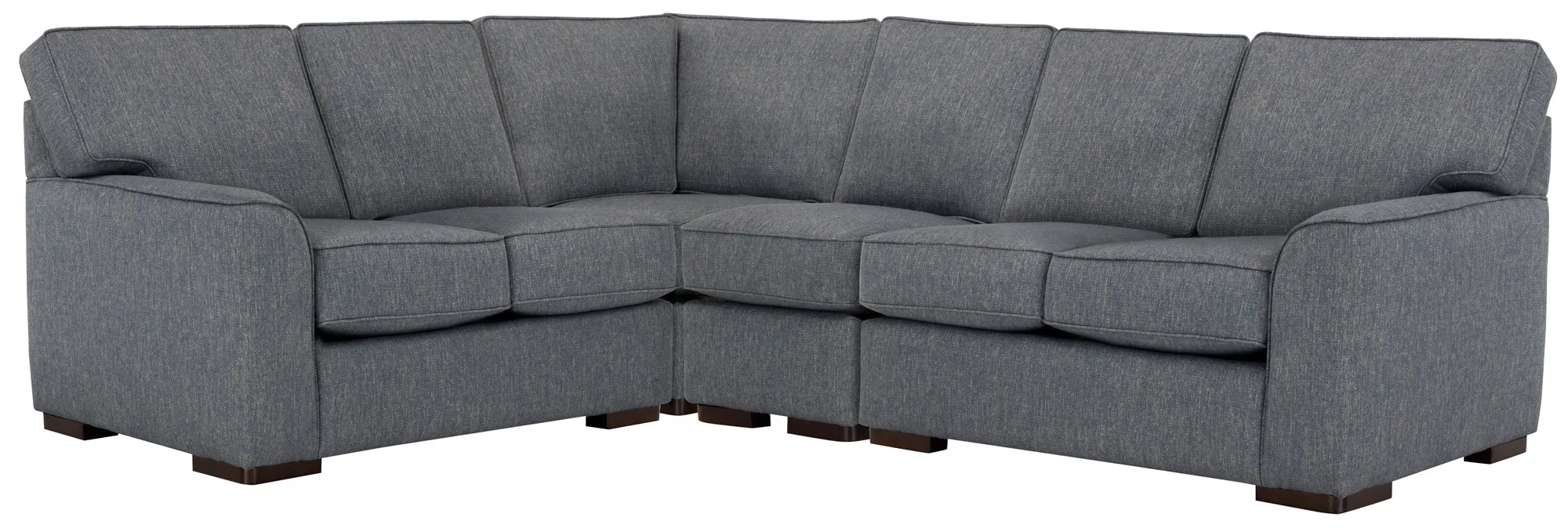 Austin Blue Fabric Medium Two-arm Sectional