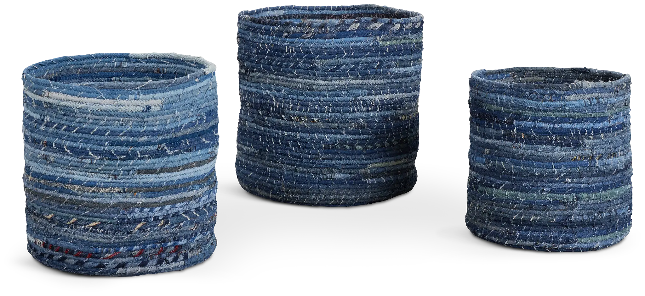 Ira Dark Blue Set Of 3 Basket Ira Dark Blue Set Of 3 Basket