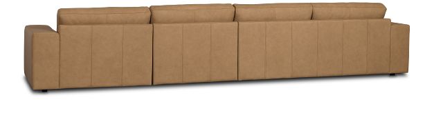 Kellan Light Brown Leather Small Right Chaise Sectional