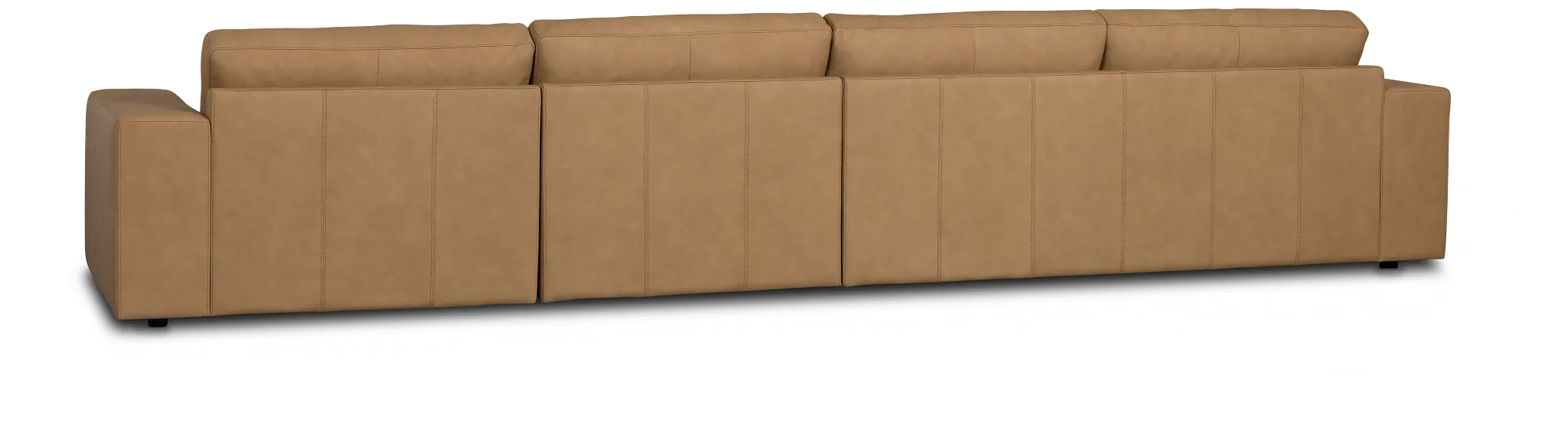 Kellan Light Brown Leather Small Right Chaise Sectional