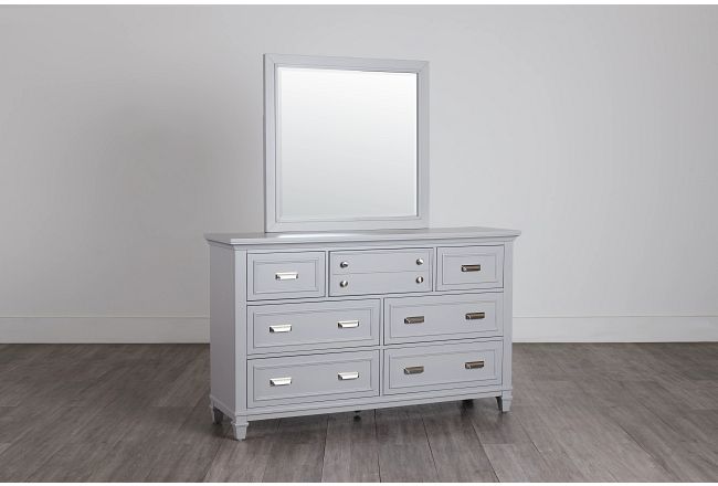 Cape Cod Gray Dresser & Mirror