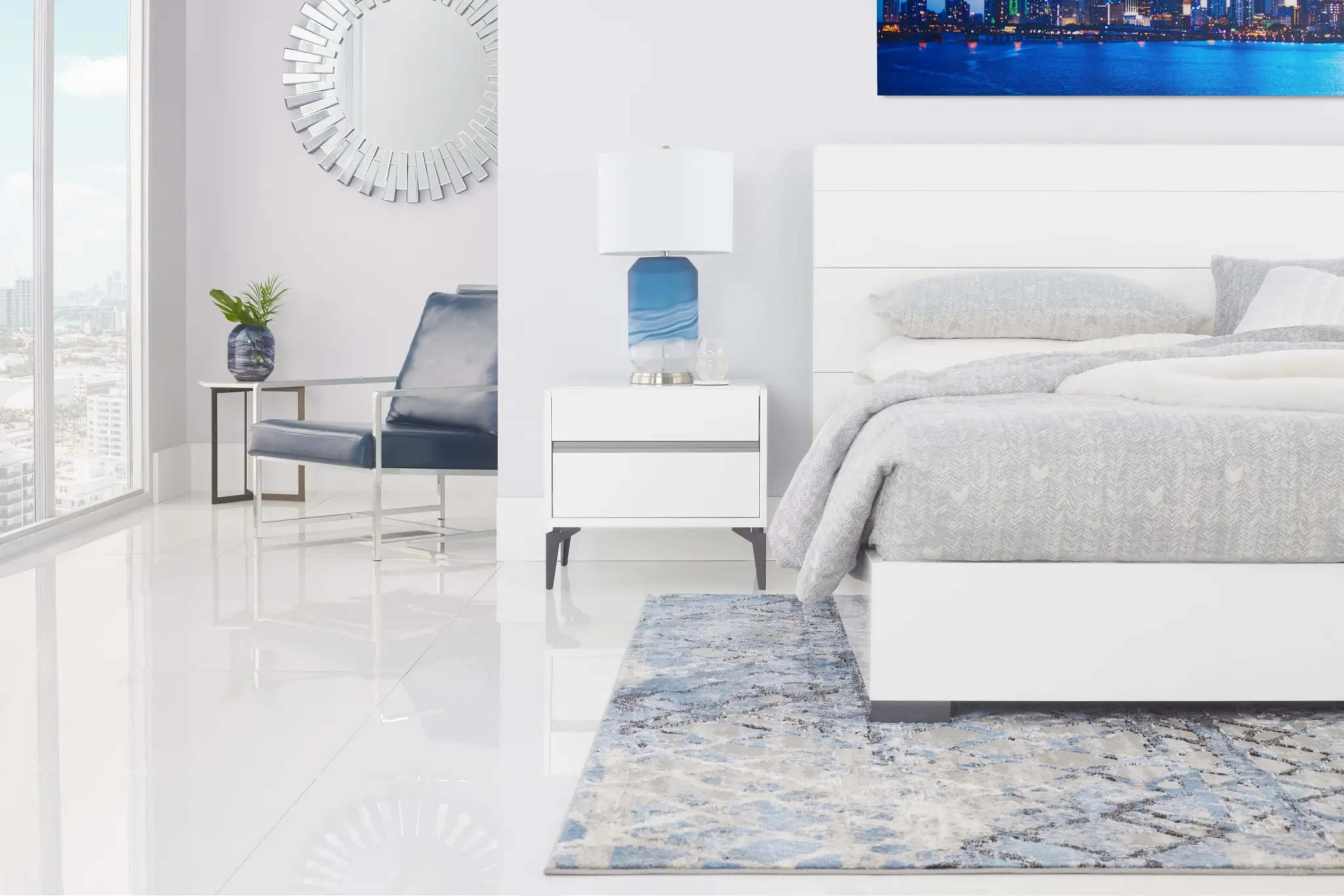 Oslo White Platform Bed Oslo White Platform Bed