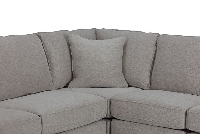 Archer Light Taupe Fabric Large Left Cuddler Sectional