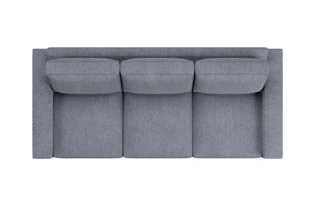 Edgewater Elevation Gray 96" Sofa W/ 3 Cushions