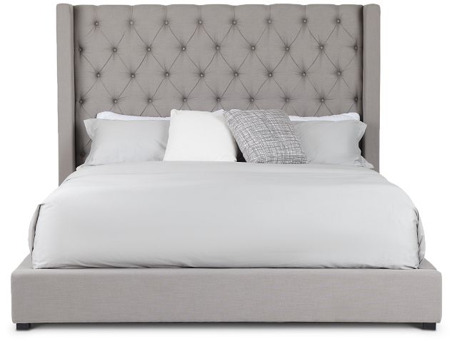 Lacey Gray Uph Platform Bed