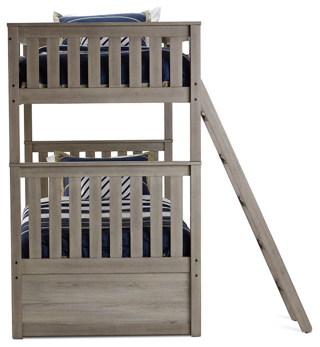Rivercreek Gray Wood Trundle Bunk Bed