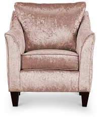 Ethereal Light Pink Velvet Accent Chair