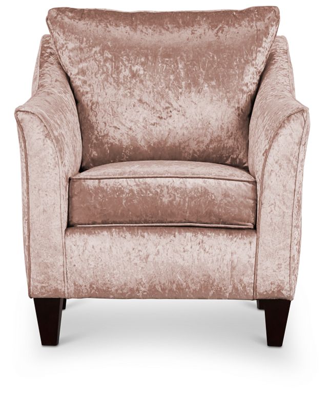 Ethereal Light Pink Velvet Accent Chair