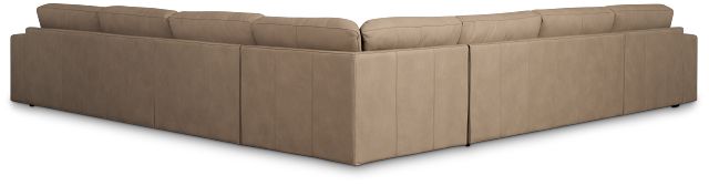 Kellan Taupe Leather Large Left Chaise Sectional