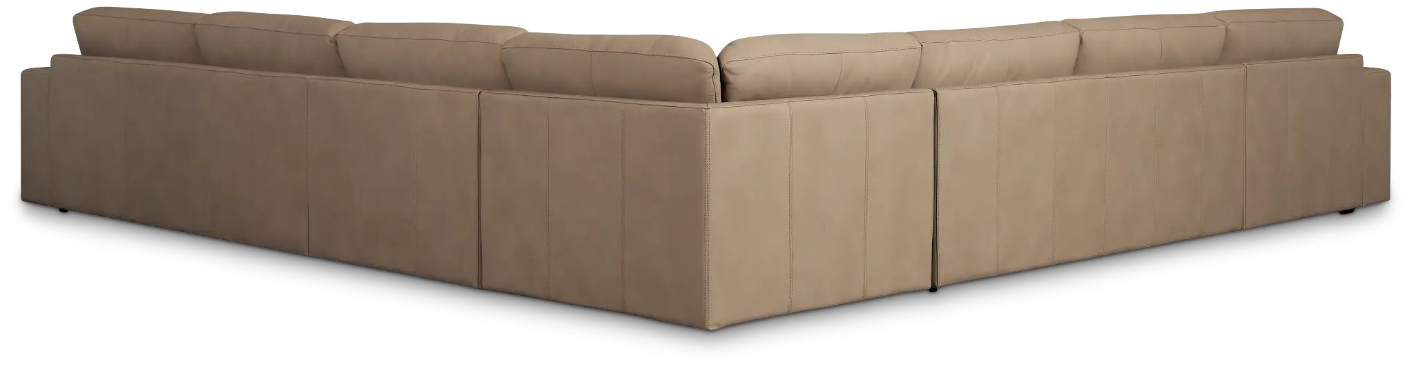 Kellan Taupe Leather Large Left Chaise Sectional Kellan Taupe Leather Large Left Chaise Sectional