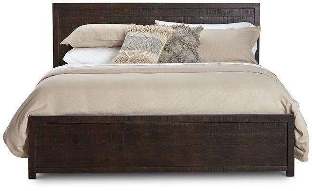 Seattle Dark Tone Wood Platform Bed