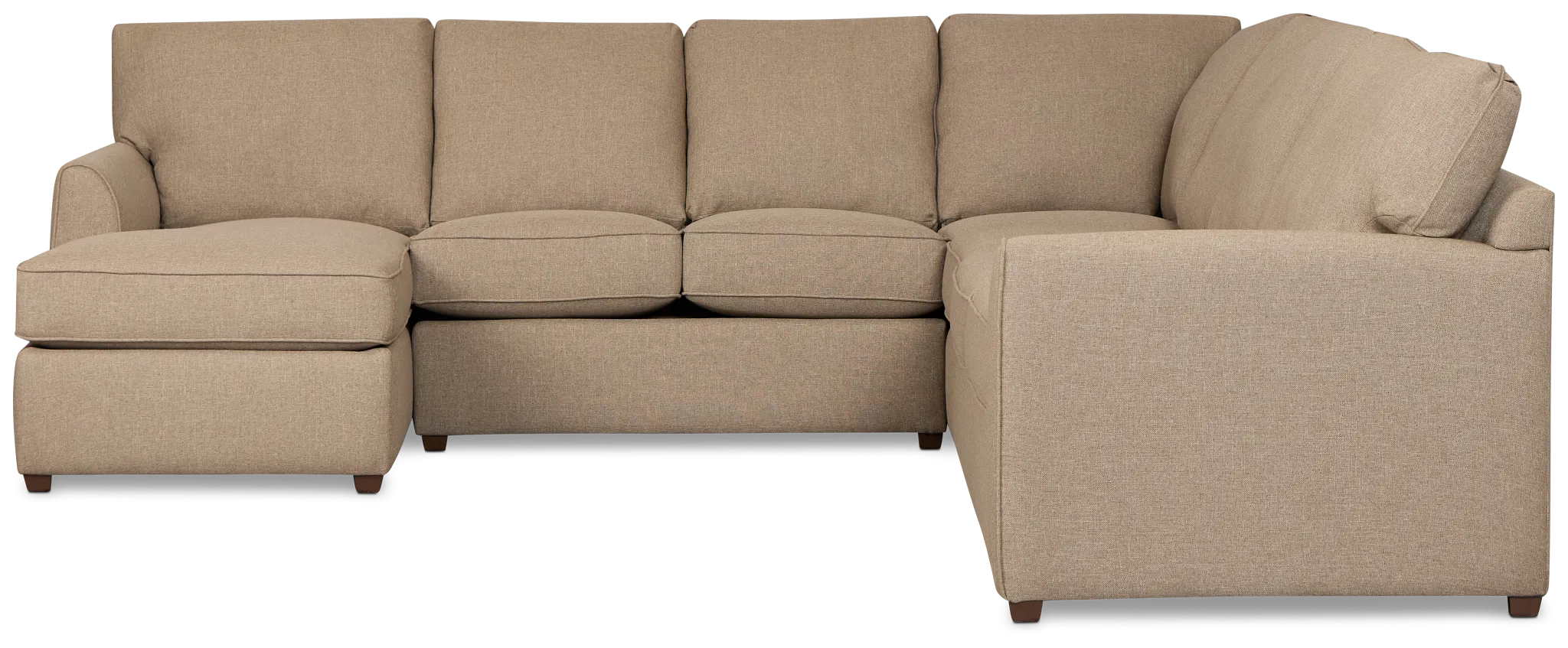 Tate Brown Fabric Large Left Chaise Sectional