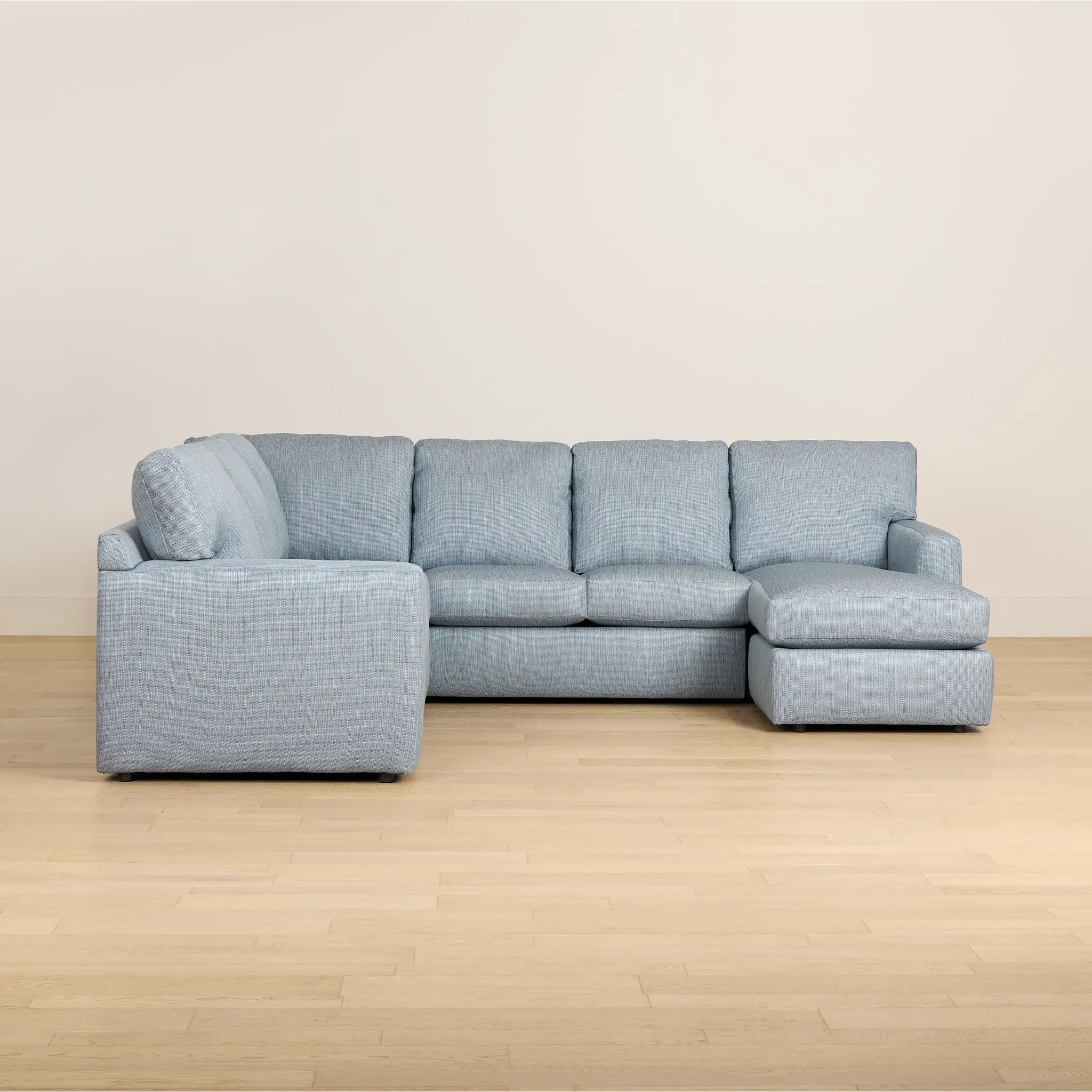 Rhodes Light Blue Fabric Medium Right Chaise Sectional Rhodes Light Blue Fabric Medium Right Chaise Sectional