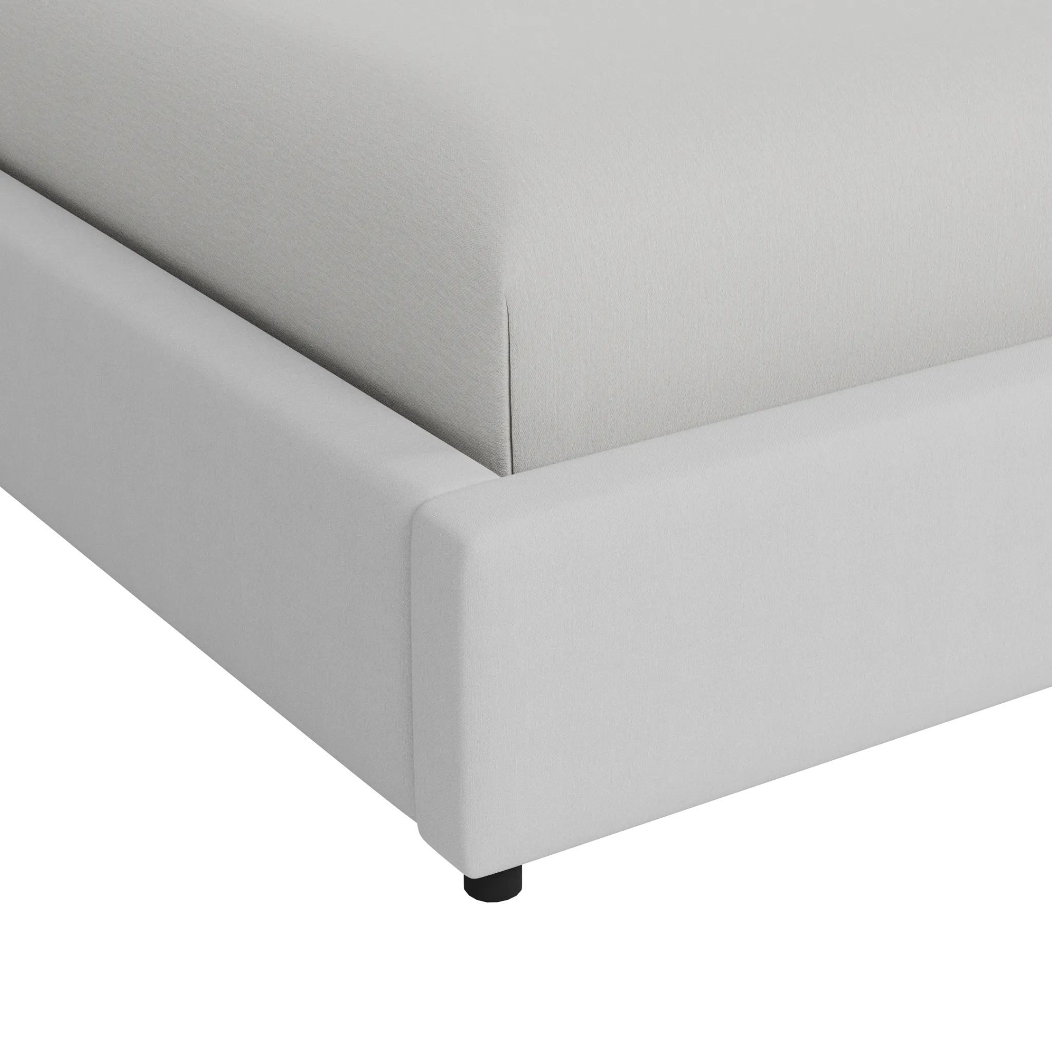 Grayton Revenue White 54" Upholstered Platform Bed