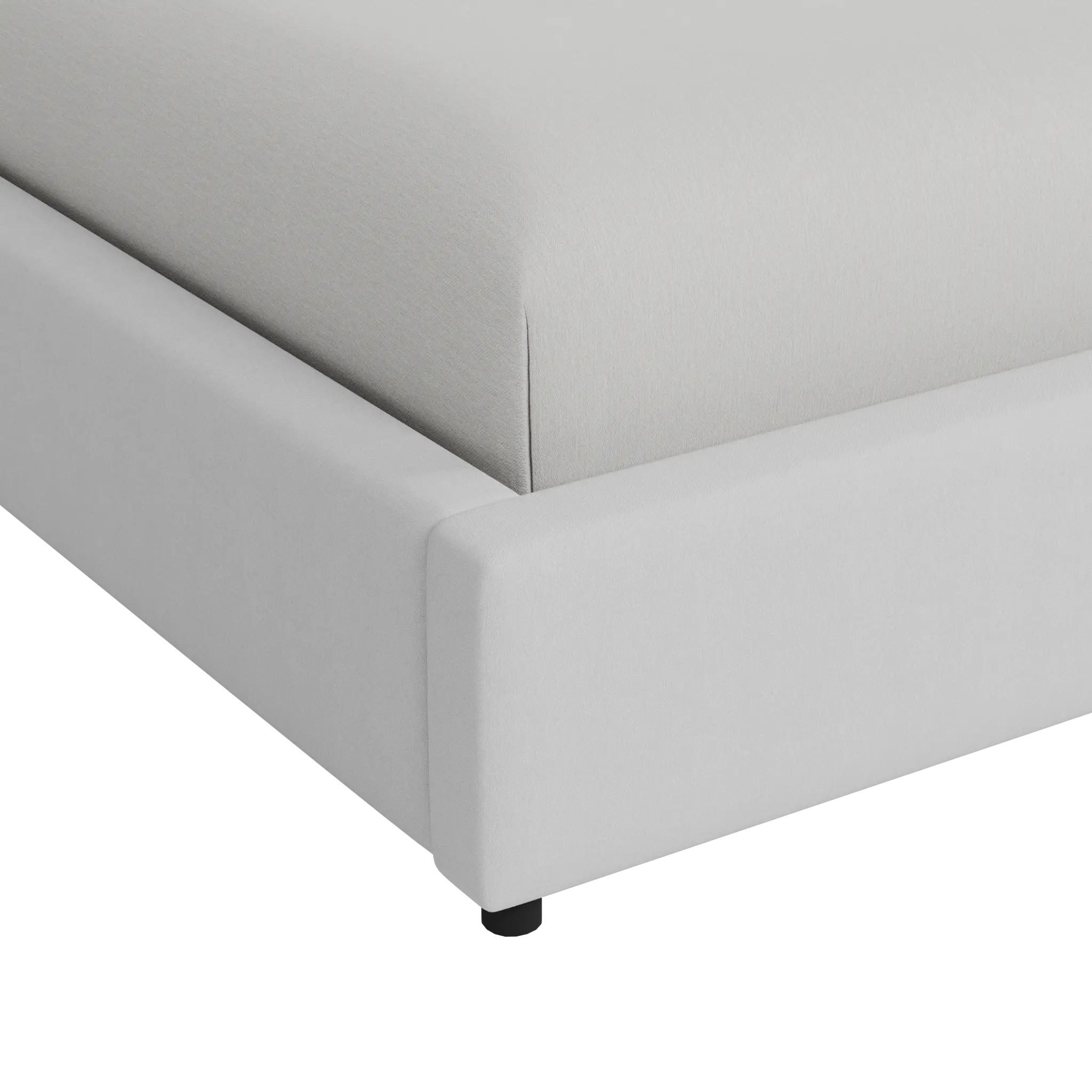 Grayton Revenue White 54" Upholstered Platform Bed Grayton Revenue White 54" Upholstered Platform Bed