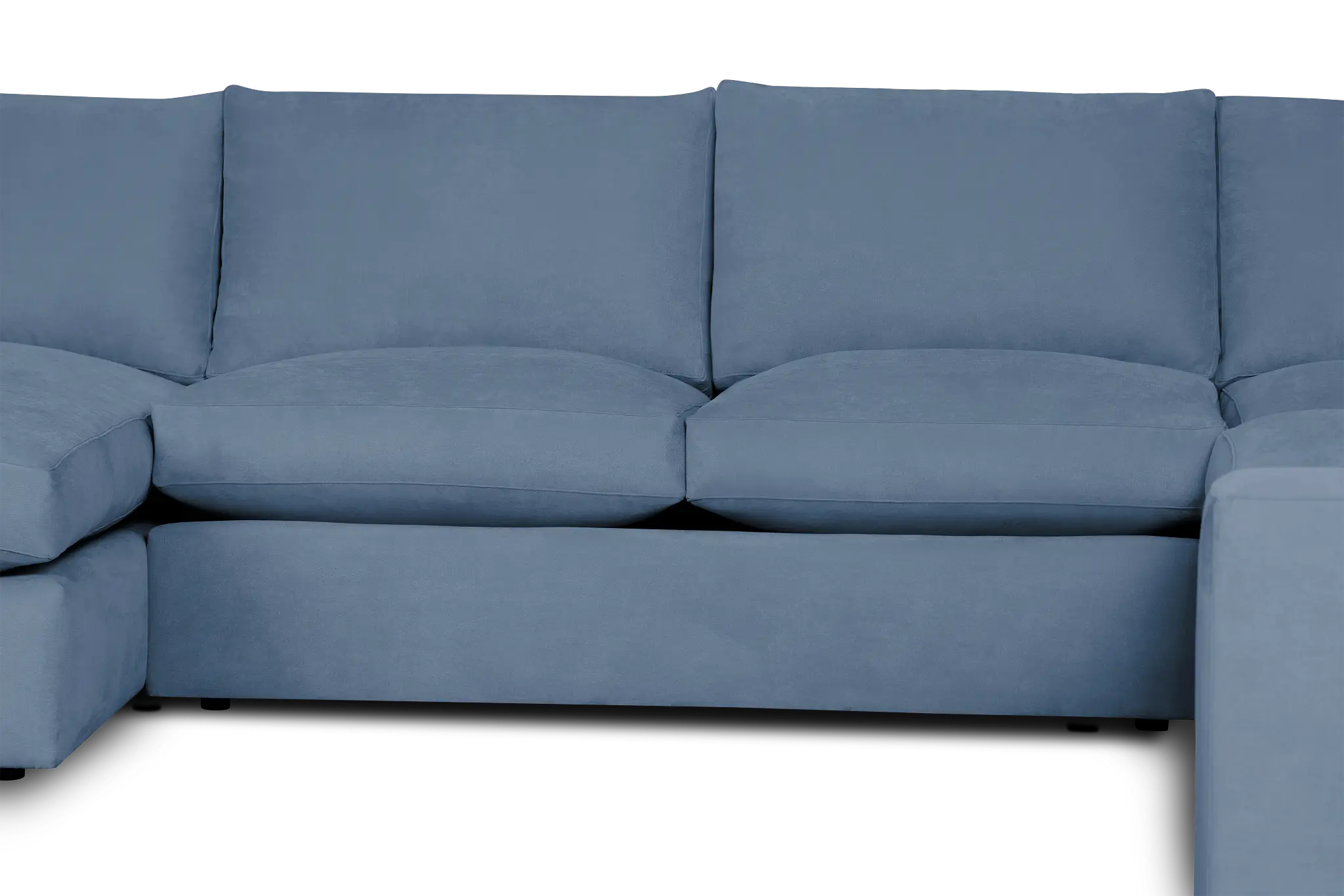Hudson Blue Fabric Medium Left Chaise Sectional Hudson Blue Fabric Medium Left Chaise Sectional