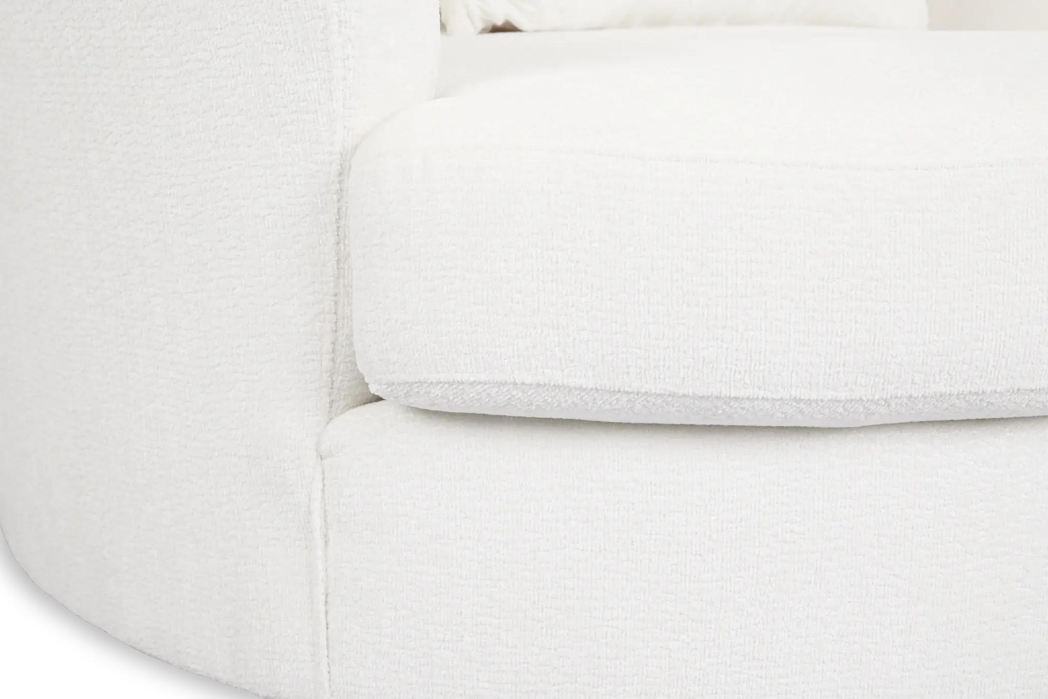 Everly White Fabric Swivel Chair Everly White Fabric Swivel Chair