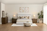 Capraia Dark Tone Panel Bed