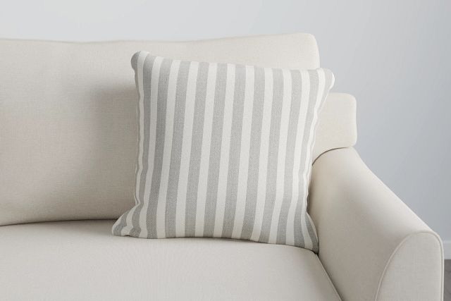 Sea Lane Dark Gray 20" Accent Pillow