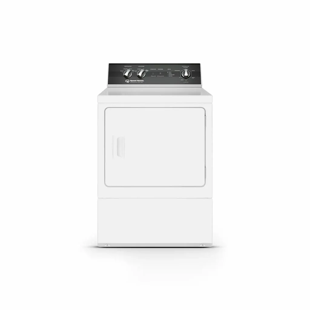 Speed Queen 5004 Series White Front Load Gas Dryer