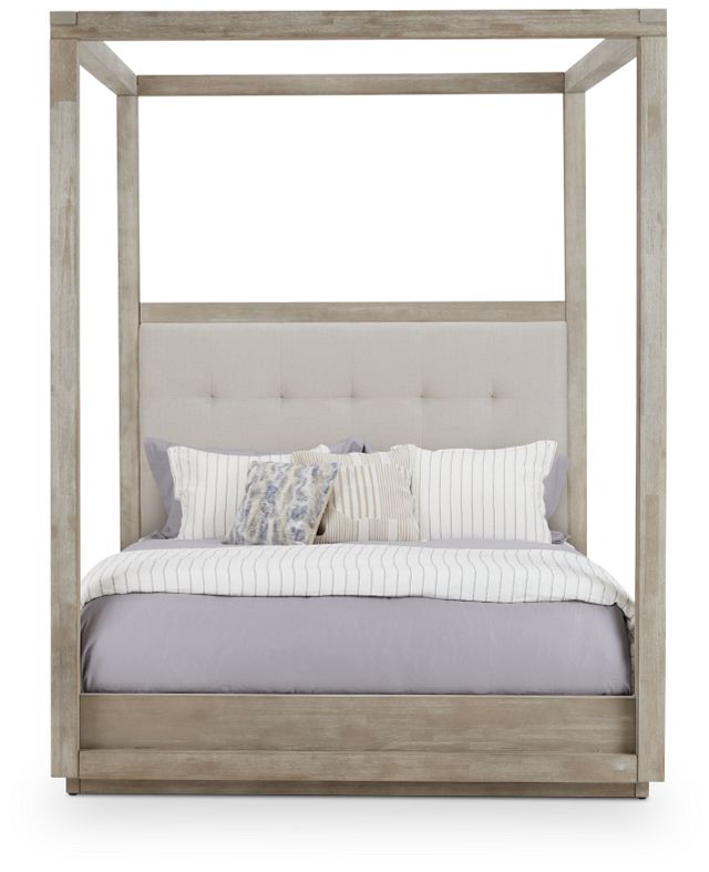 Madden Light Tone Uph Canopy Bed