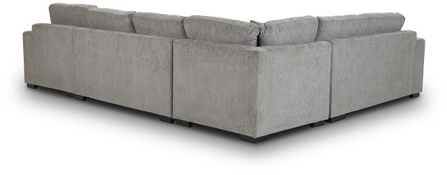 Blakely Gray Fabric Right Chaise Storage Sleeper Sectional