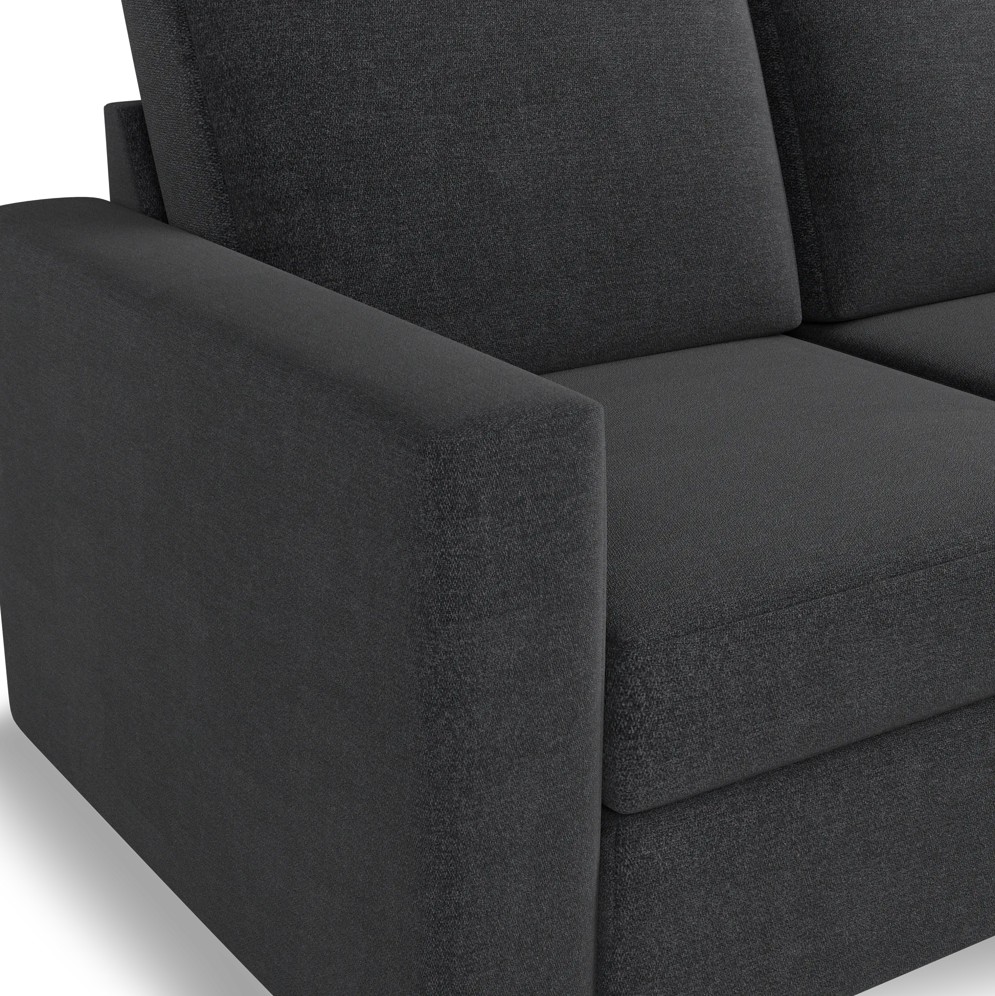 Citymod Dark Gray Fabric 2-piece Modular Sofa