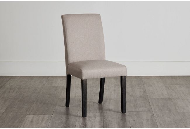 Dublin Beige Dark Tone Upholstered Side Chair