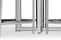 Amalfi White Marble High Table & 4 Upholstered Barstools