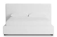 Grayton Revenue White 44" Upholstered Platform Bed
