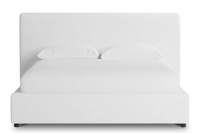 Grayton Revenue White 44" Upholstered Platform Bed